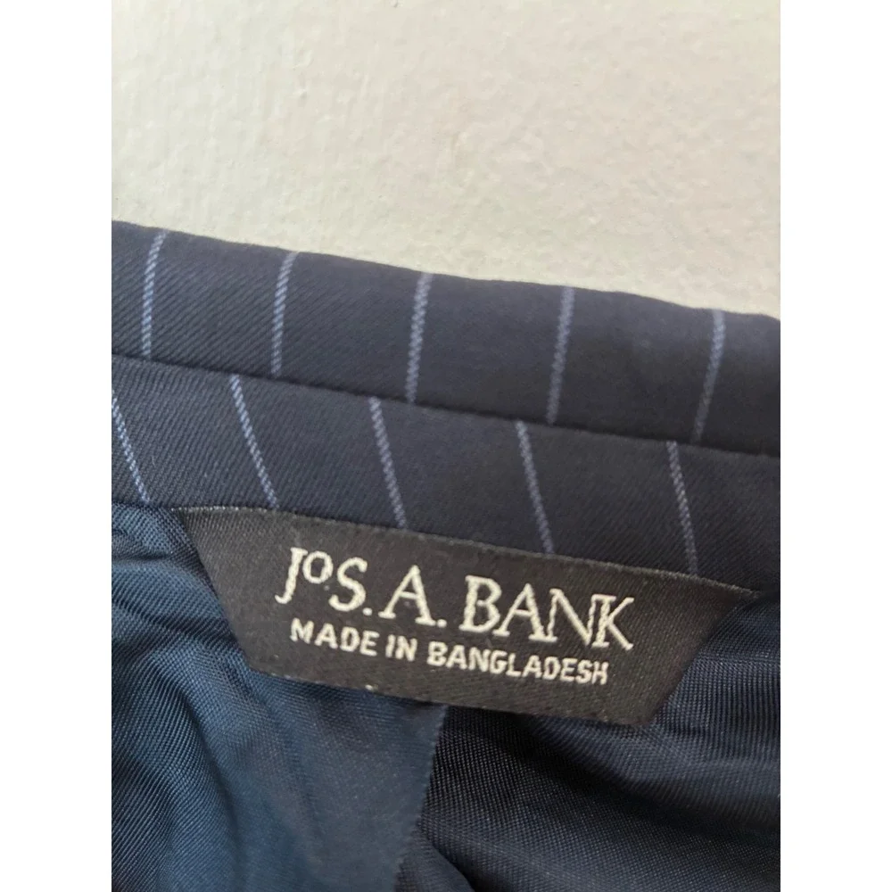 Jos A Bank Mens Gray Pinstripe Wool/ Cashmere‎ Blend Suit, 41R Jacket,35 R Pants